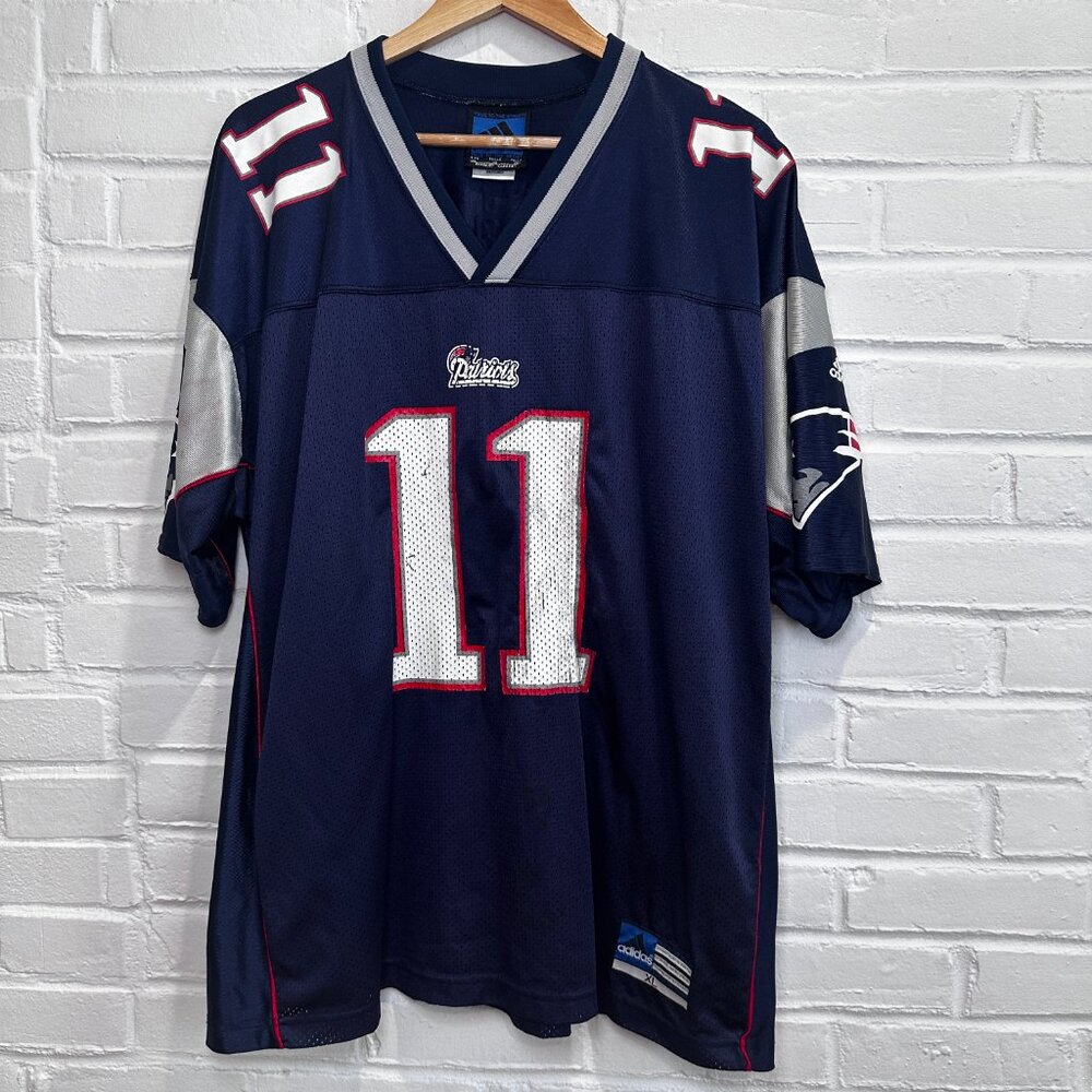 Vintage Adidas Team New England Patriots Drew Bledsoe #11 NFL Jersey Adult XL